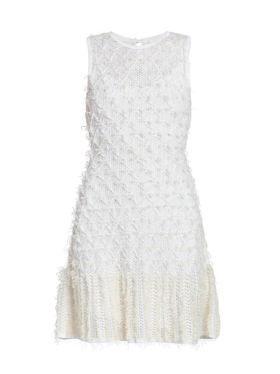 Tweed Lace Knit Mini Dress Product Image