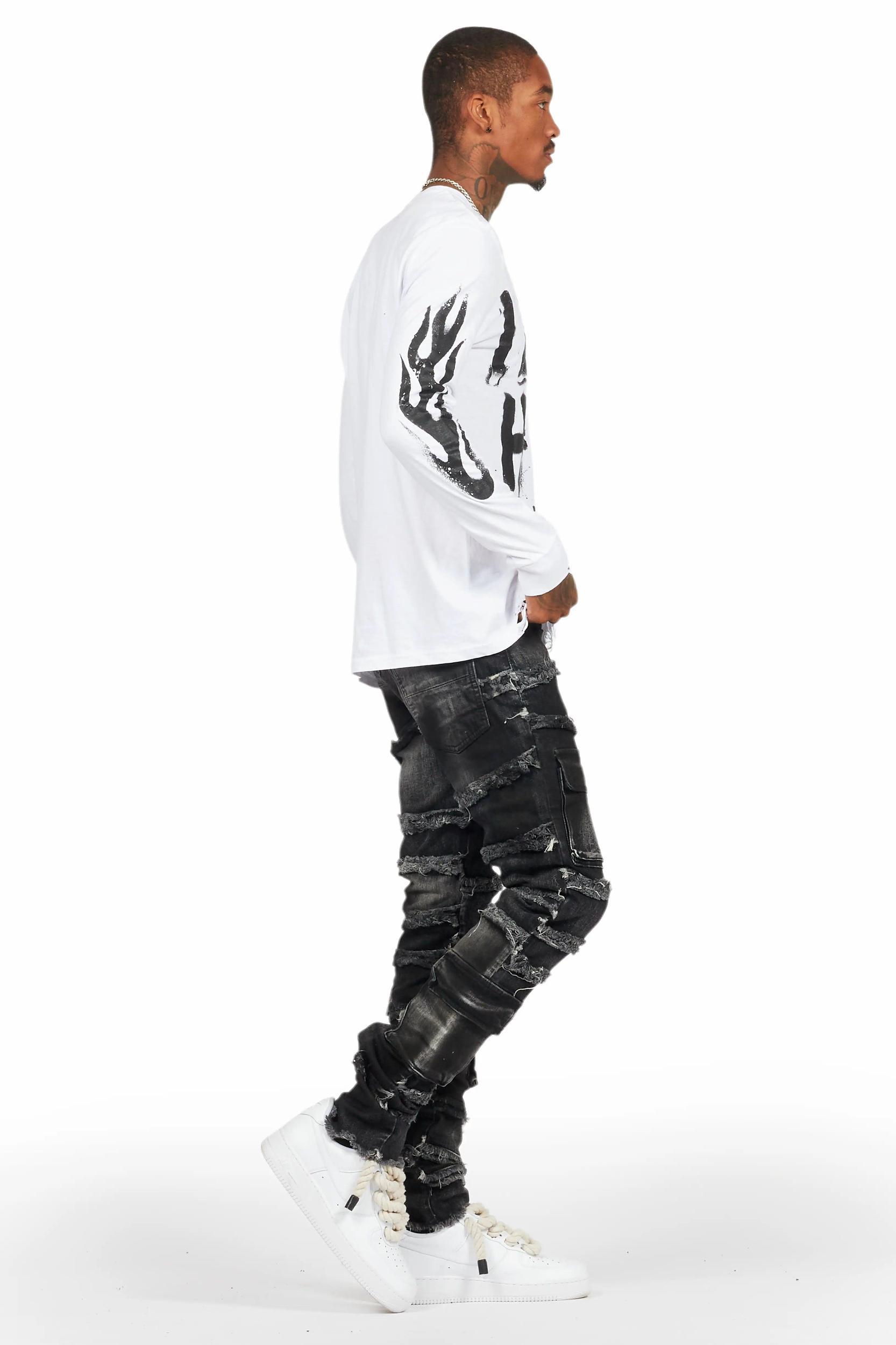 Yves Grey Skinny Cargo Jean Male Product Image