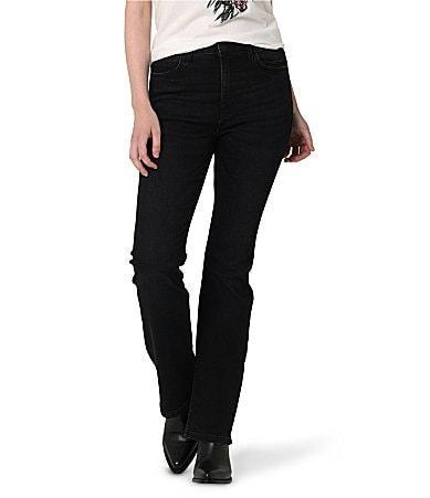 Women's Wrangler High-Rise Bootcut Jeans, Size: 4X32, Black Product Image