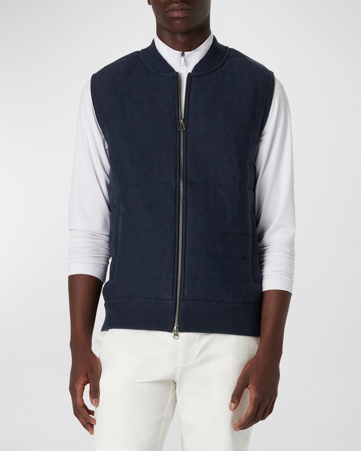 Mens Cotton Full-Zip Sweater Vest Product Image