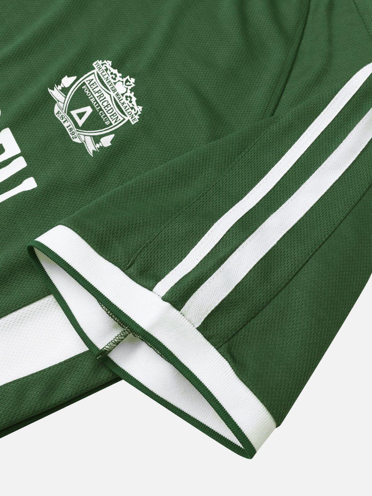 Aelfric Eden Color Blocking Print Soccer Jersey Product Image