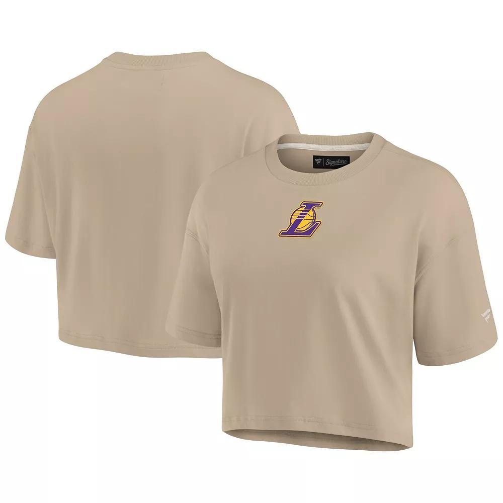 Womens Fanatics Signature Khaki New Orleans Pelicans Elements Super Soft Boxy Cropped T-Shirt Product Image