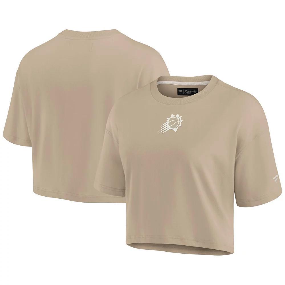 Womens Fanatics Signature Khaki Chicago Bulls Elements Super Soft Boxy Cropped T-Shirt Product Image