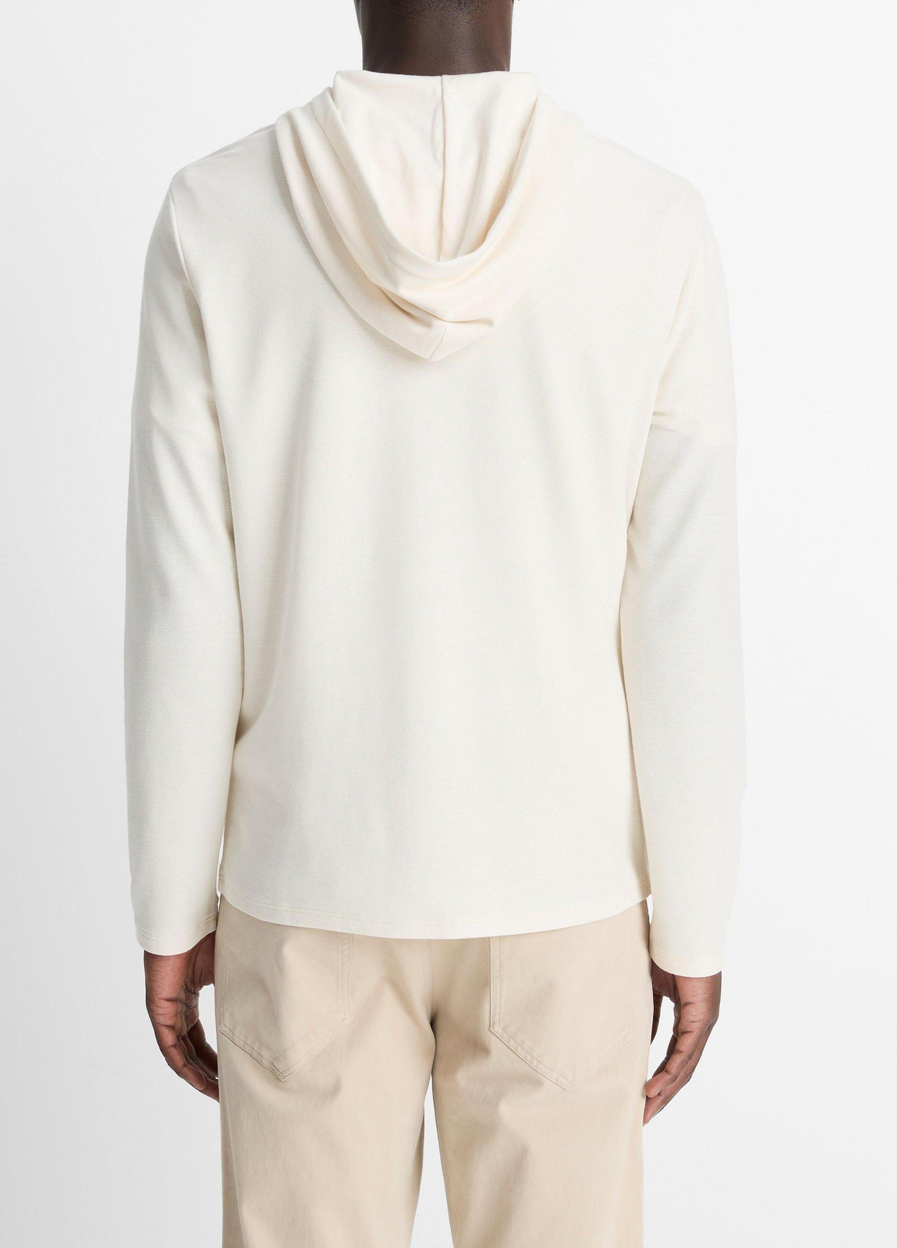 Pima Cotton Piqué Hoodie Product Image