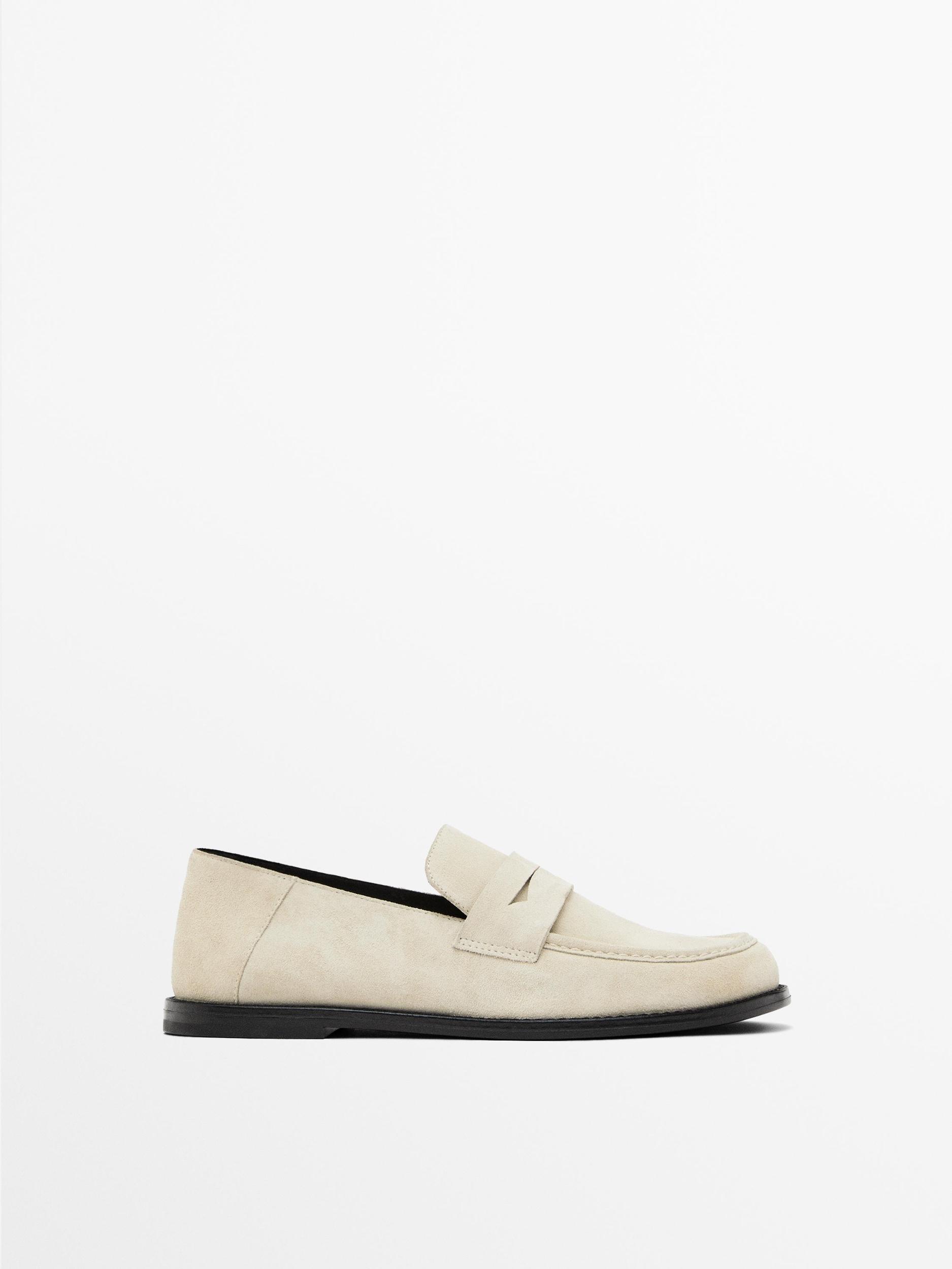 Split leather loafers Product Image