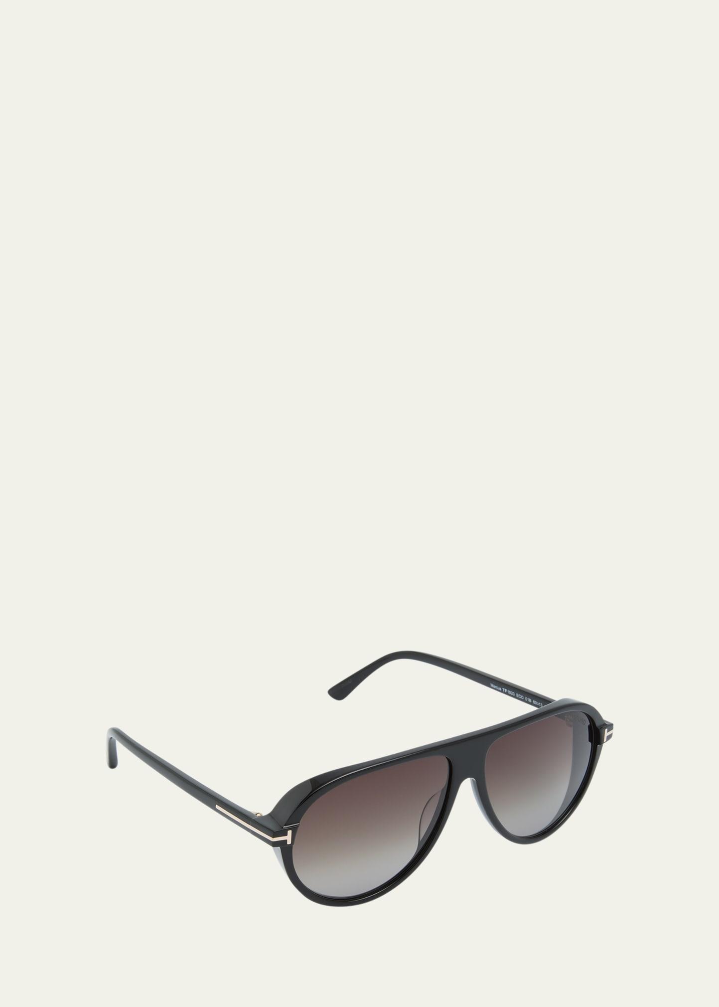 Gradient Smoke Acetate Aviator Sunglasses Product Image