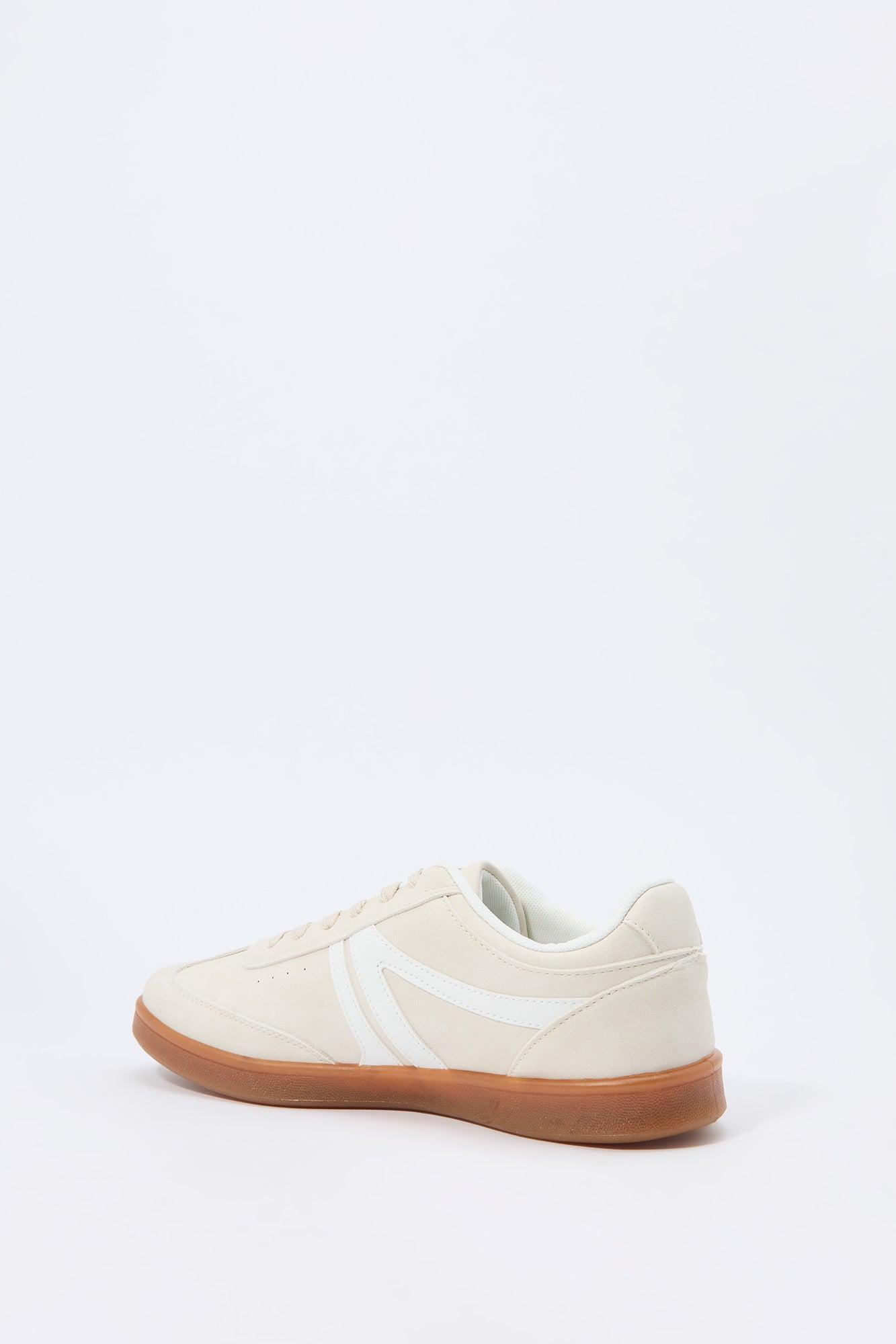 Faux Leather Low Top Retro Sneaker Male Product Image