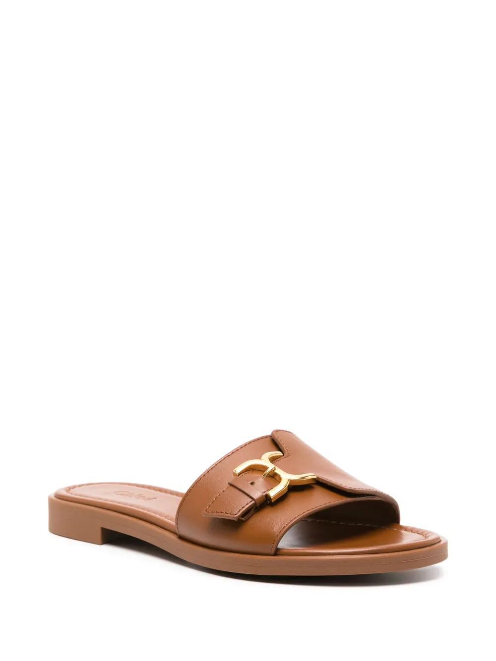 Marcie leather slides Product Image