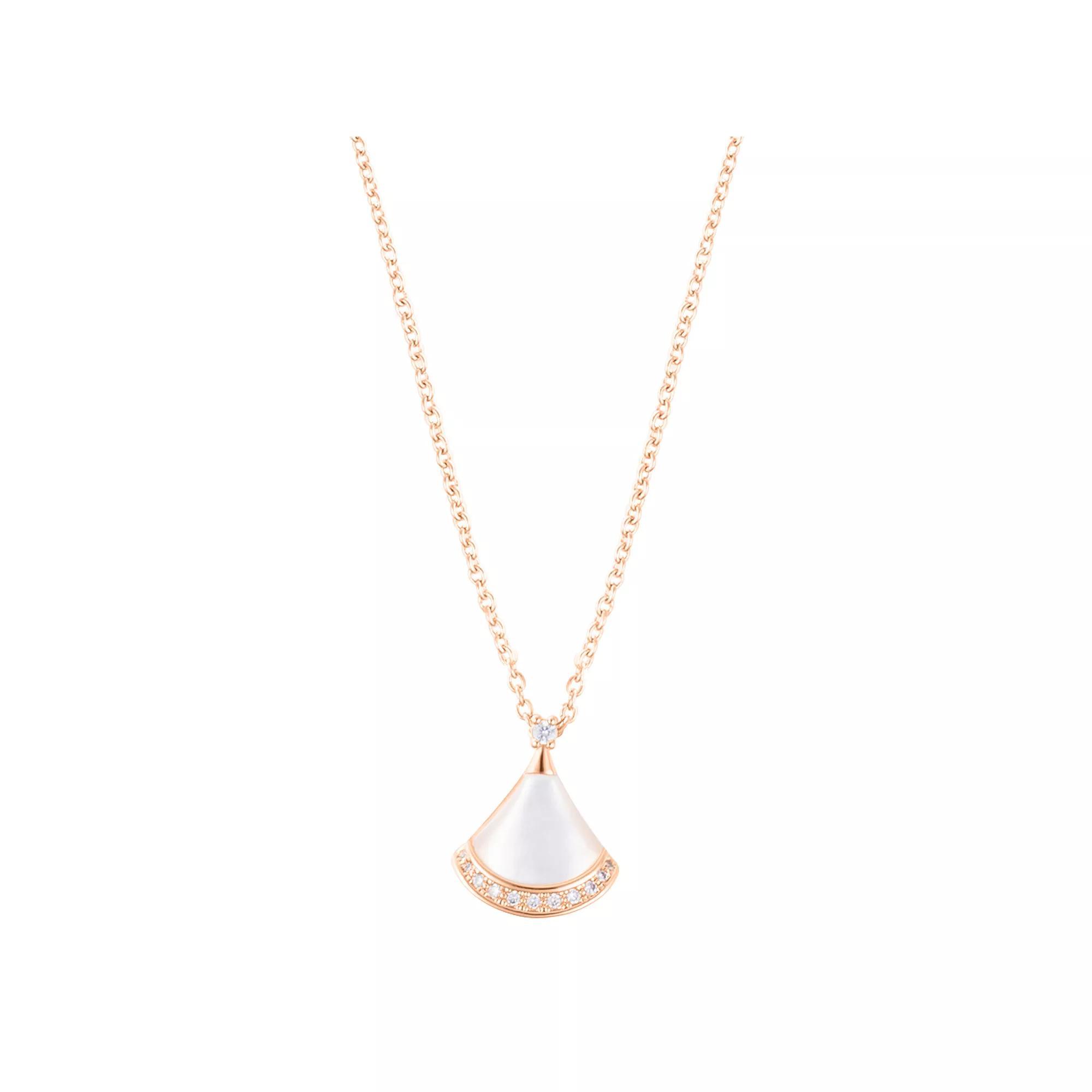 Adornia 14k Rose Gold Tone Mother of Pearl Cubic Zirconia Leaf Pendant Necklace, Womens Product Image