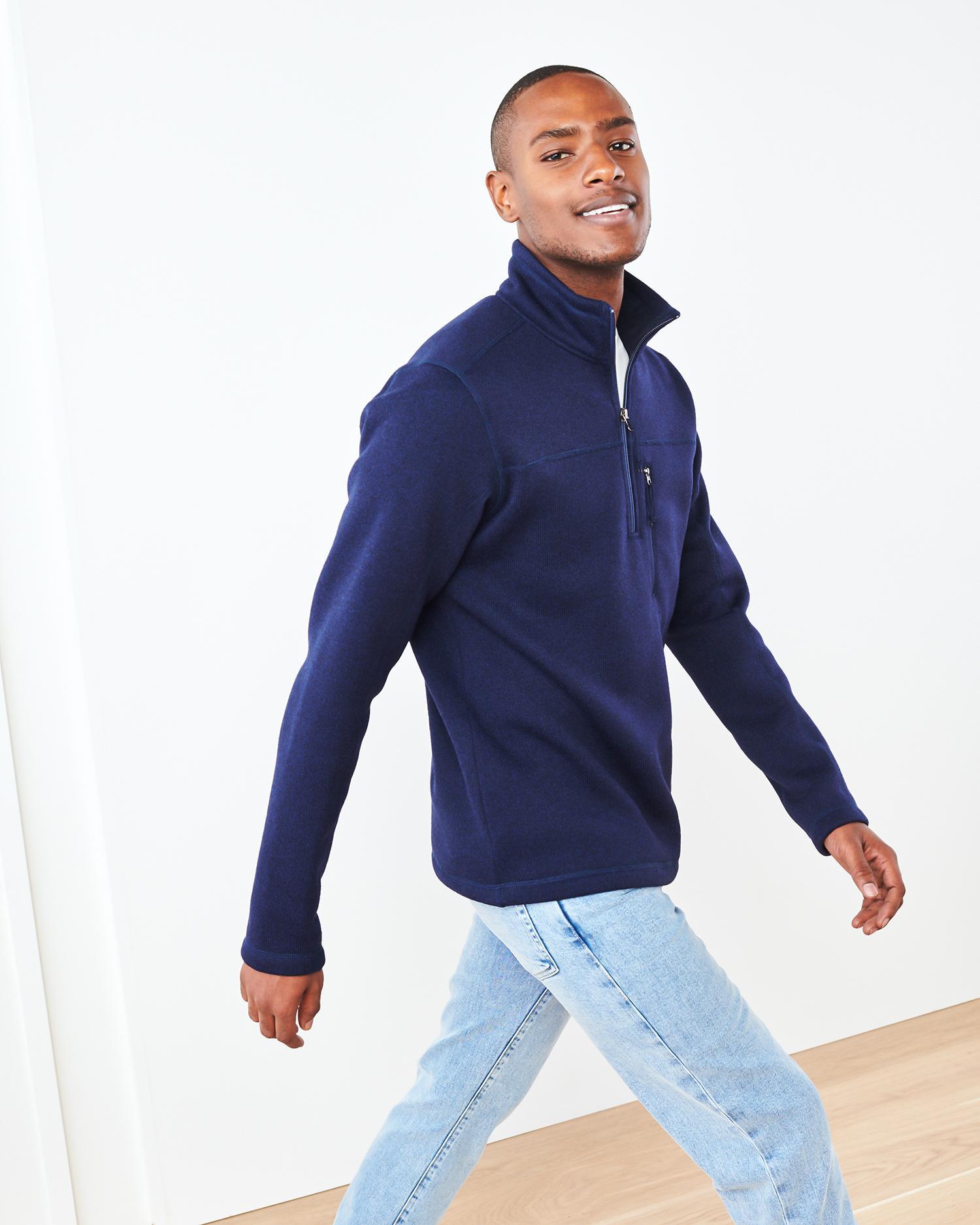 Quince | Men's Recycled Sweater Fleece Pullover Jacket 100% Polyester Product Image