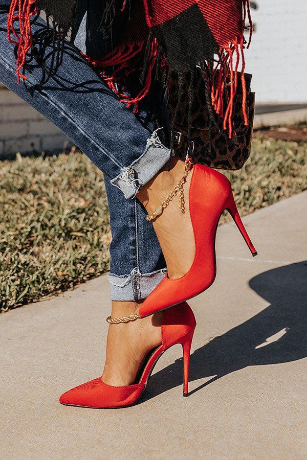 The Priya Heel In Red Product Image