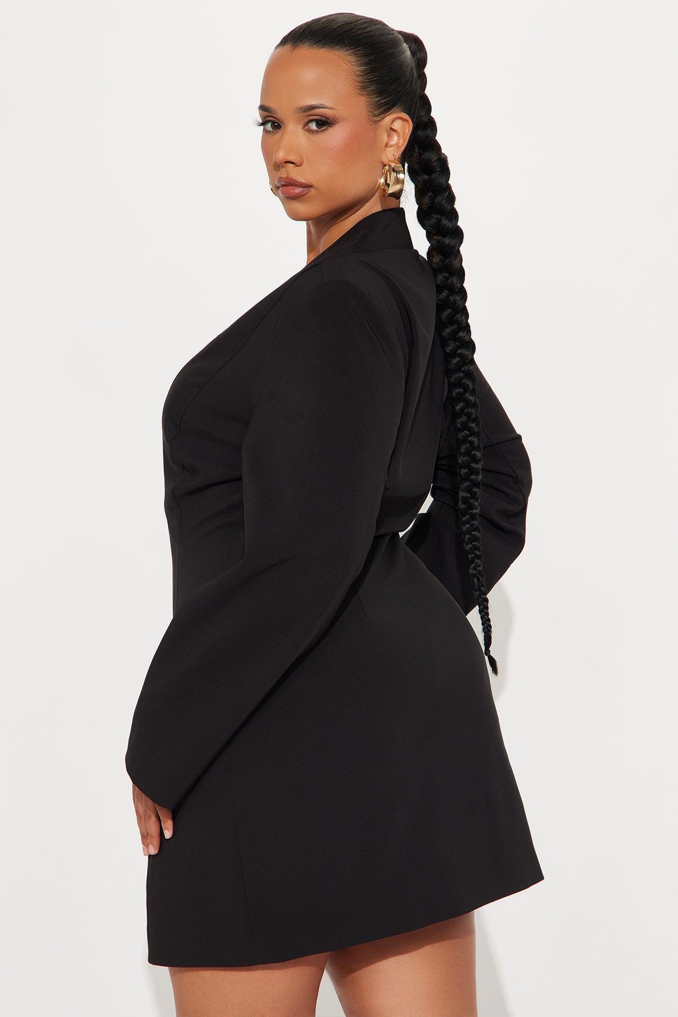 Elliet Blazer Mini Dress - Black Product Image