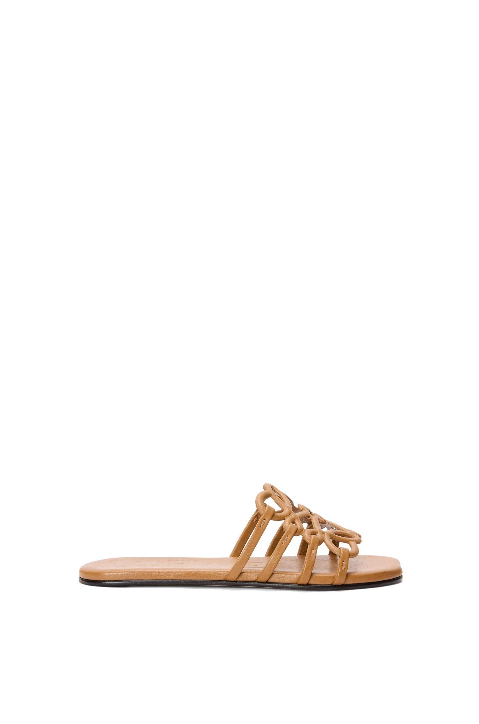 Petal Anagram slide in soft calfskin Product Image