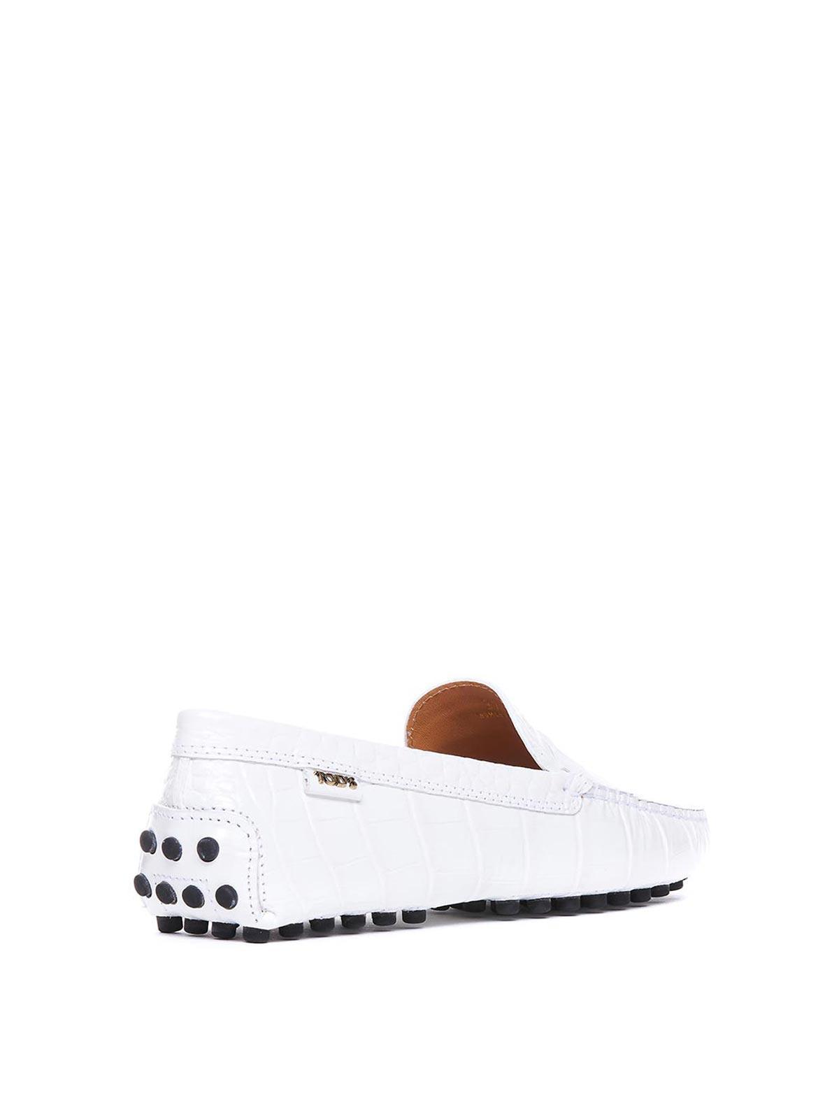TOD'S Gommino Driving Shoes In Blanco Product Image