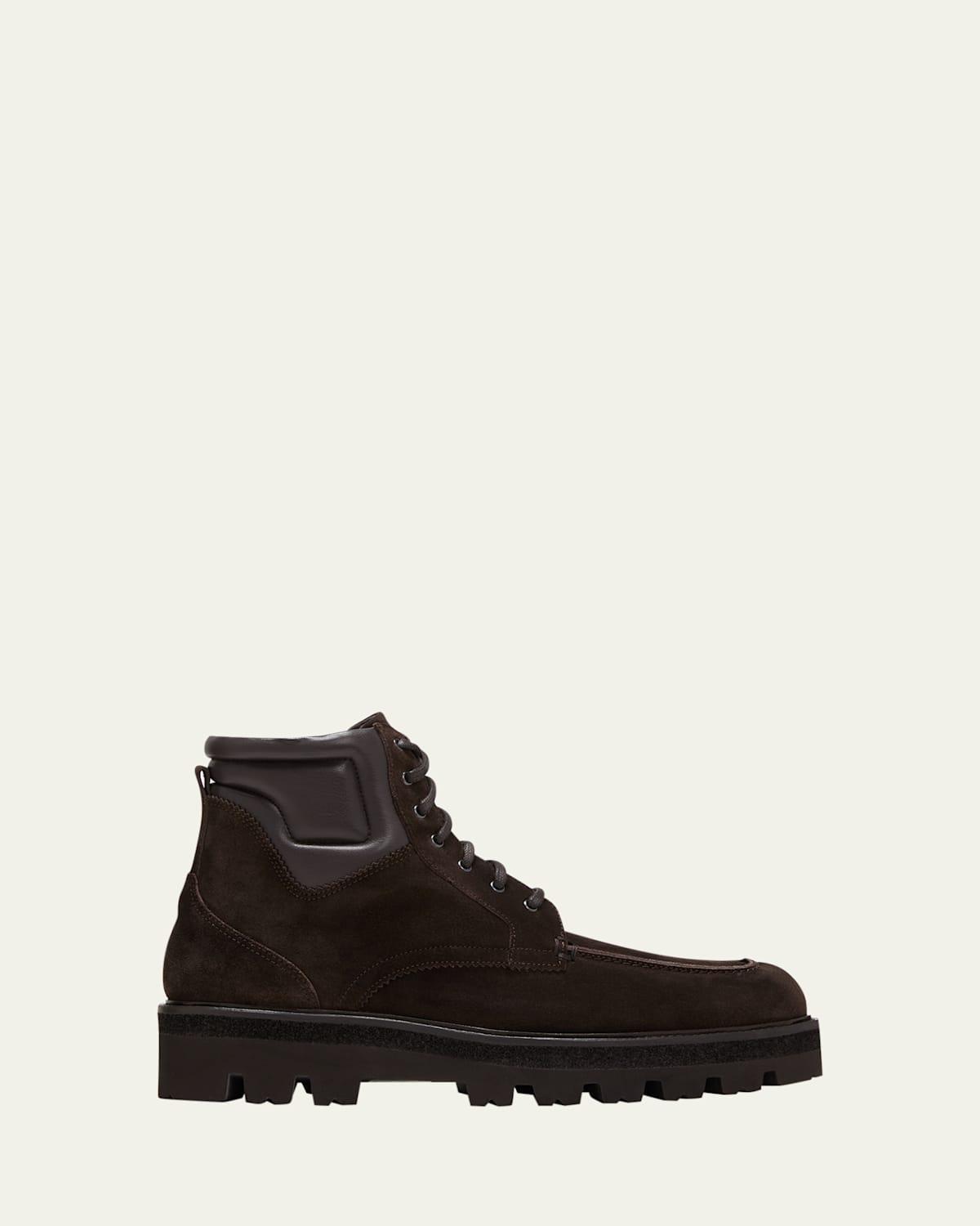Mens Fortino Weatherproof Suede Zip Combat Boots Product Image