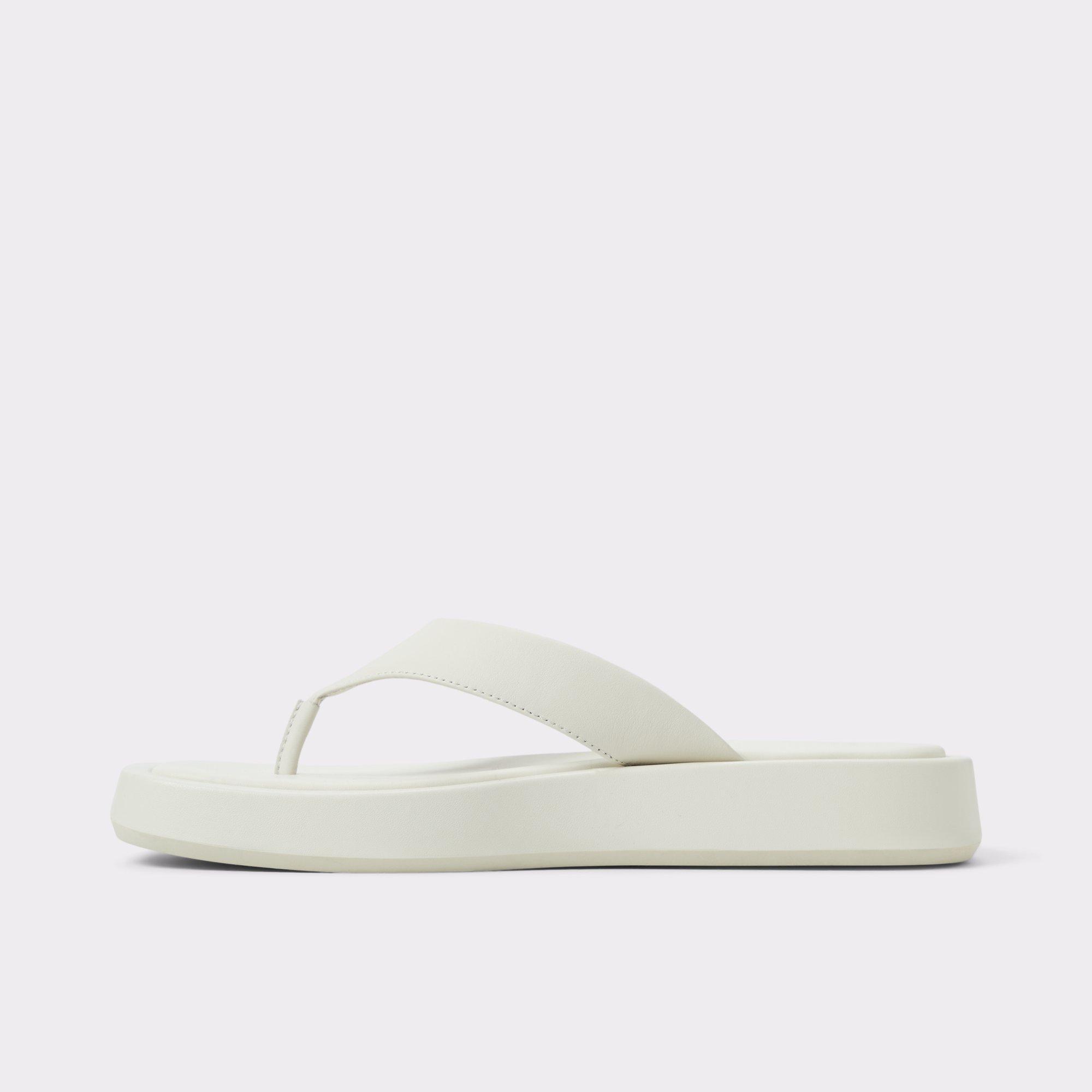 ALDO Grettle - Women's Flat Sandals - White, Size 7 Product Image