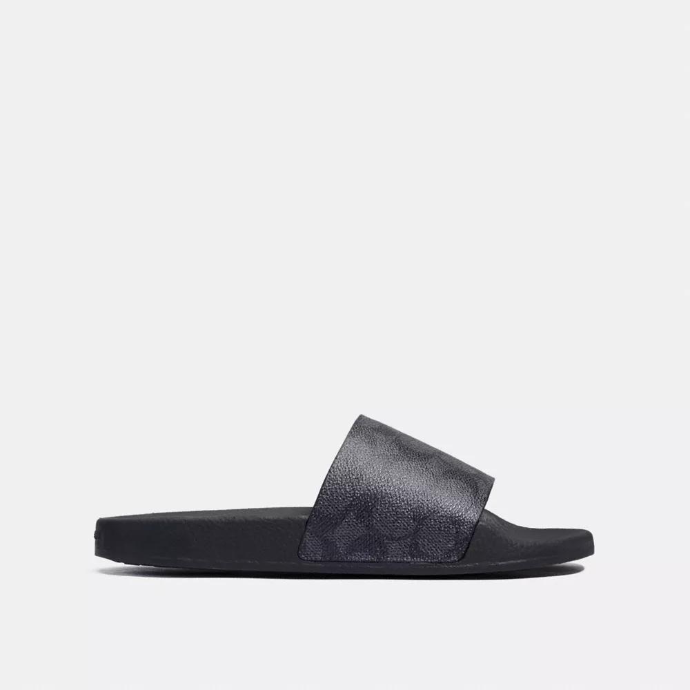COACH Udele Logo Print Rubber Pool Slides Product Image