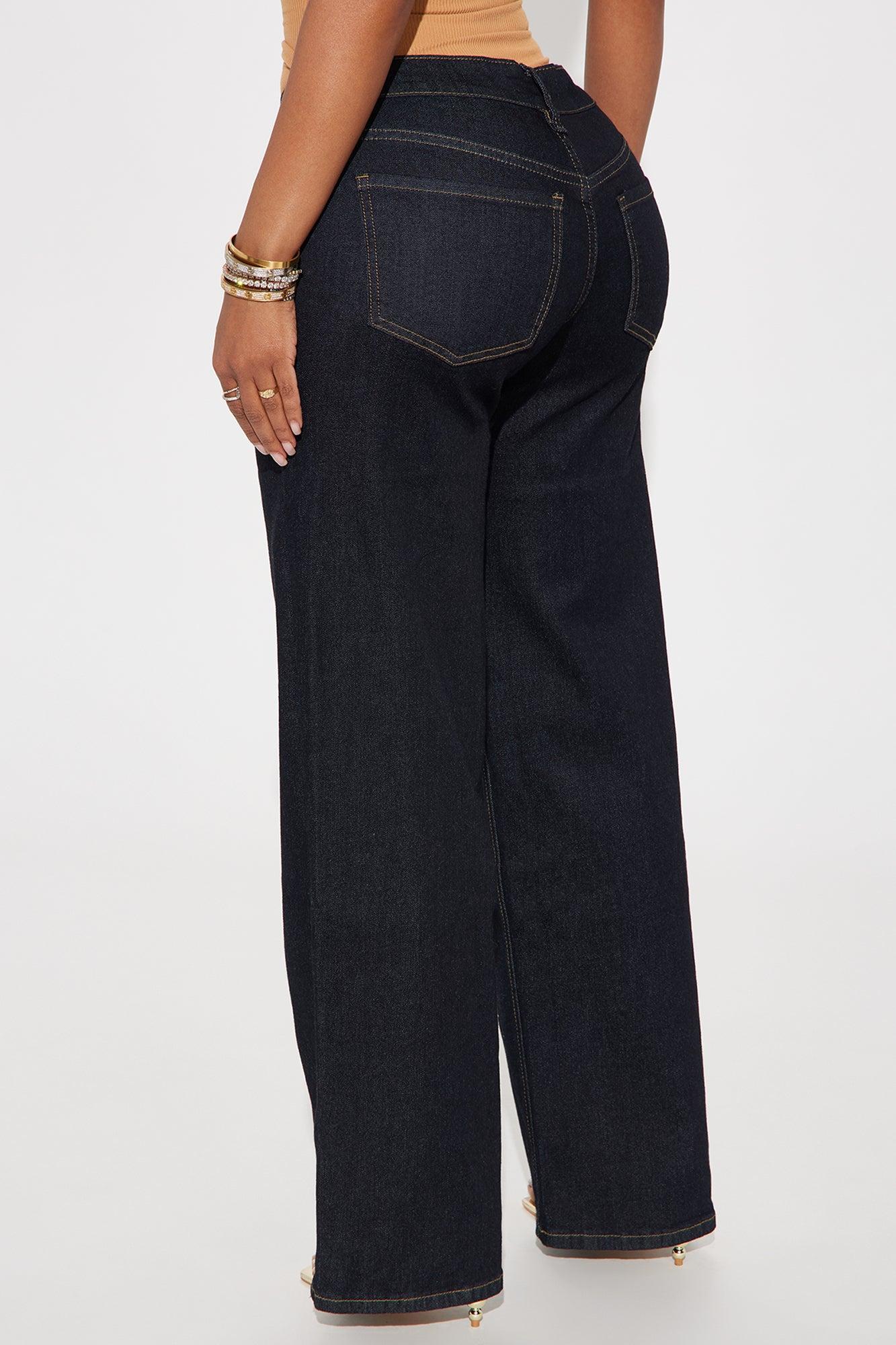 Penelope Low Rise Loose Wide Leg Jeans - Dark Wash Product Image
