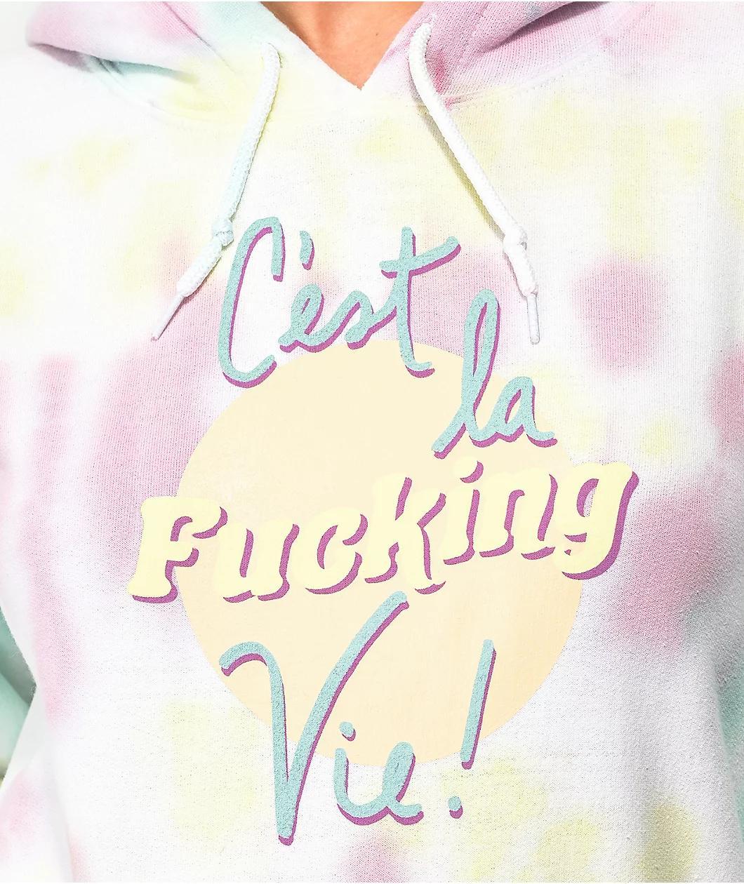 JV by Jac Vanek Cest La Vie Pastel Tie Dye Hoodie Product Image
