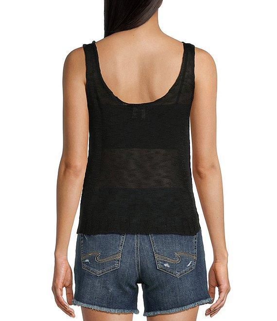 Angie Sleeveless Scoop Neck Solid Knit Tank Top Product Image
