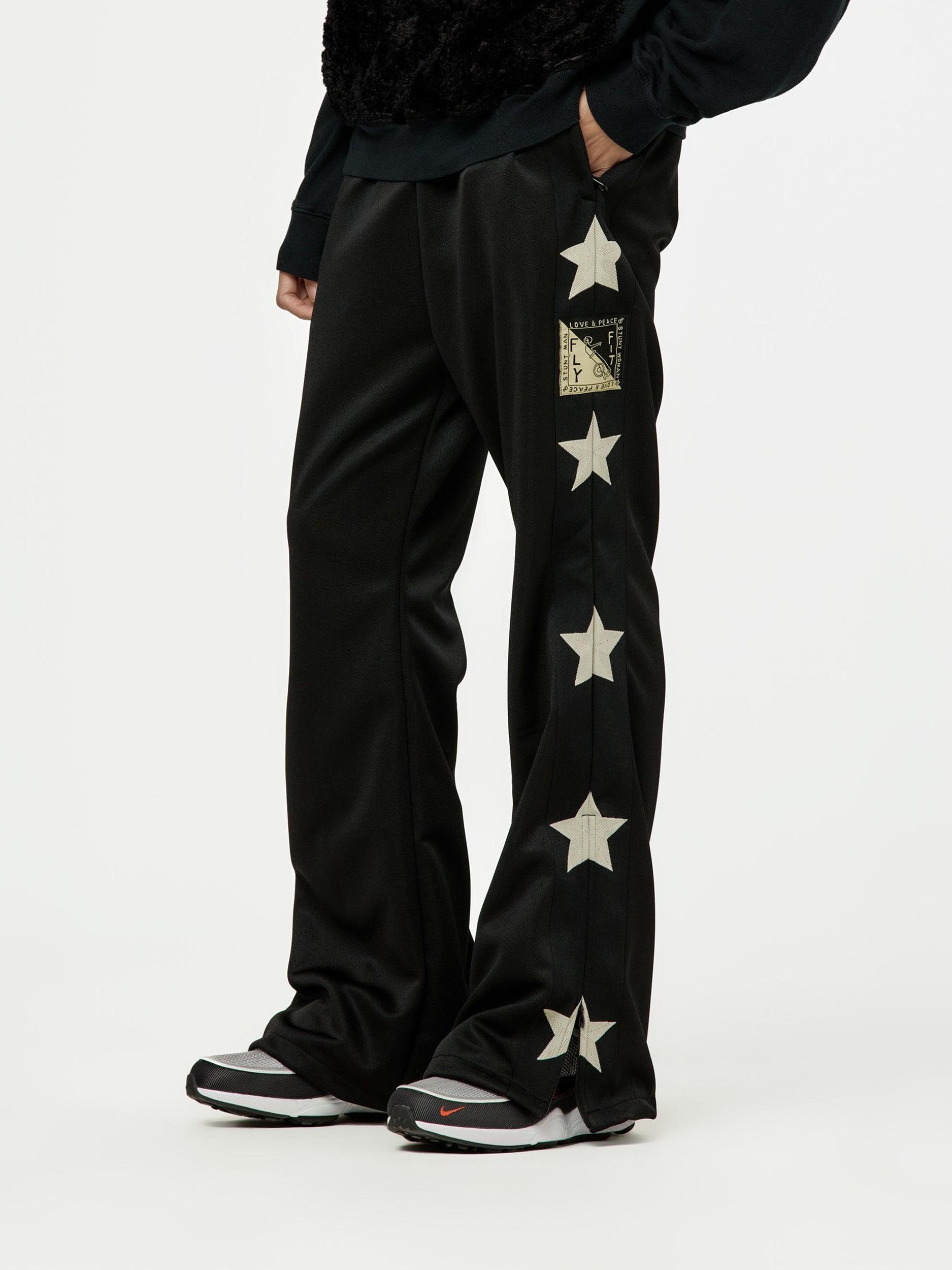Smooth Jersey Stantman&woman Baggy Track Pants (Black) Product Image