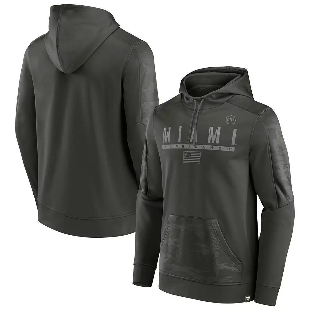 Men's Fanatics Branded Olive Wisconsin Badgers OHT Military Appreciation Guardian Pullover Hoodie, Size: Medium, Team Product Image