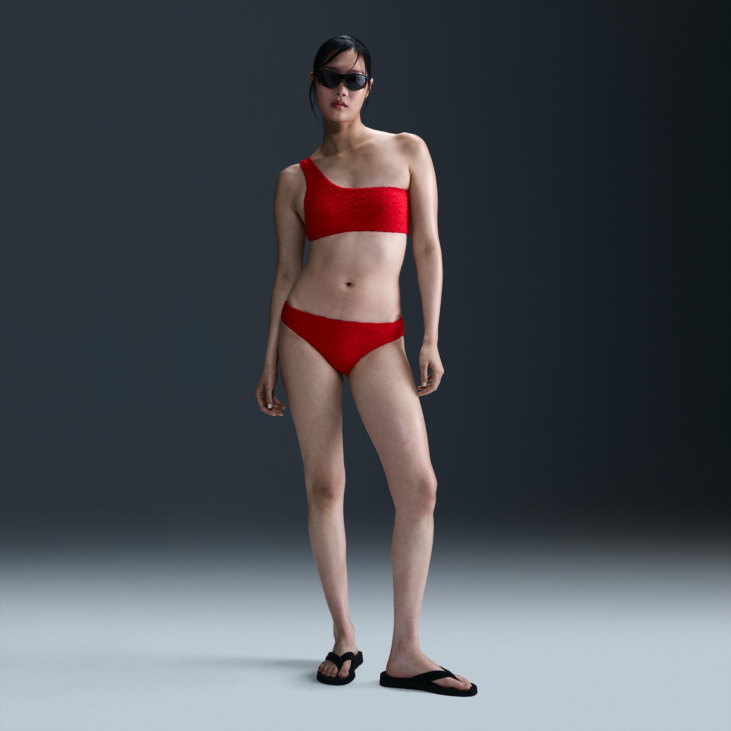 Nike Women's Swim Swoosh Link Terry Asymmetrical Bikini Top Product Image