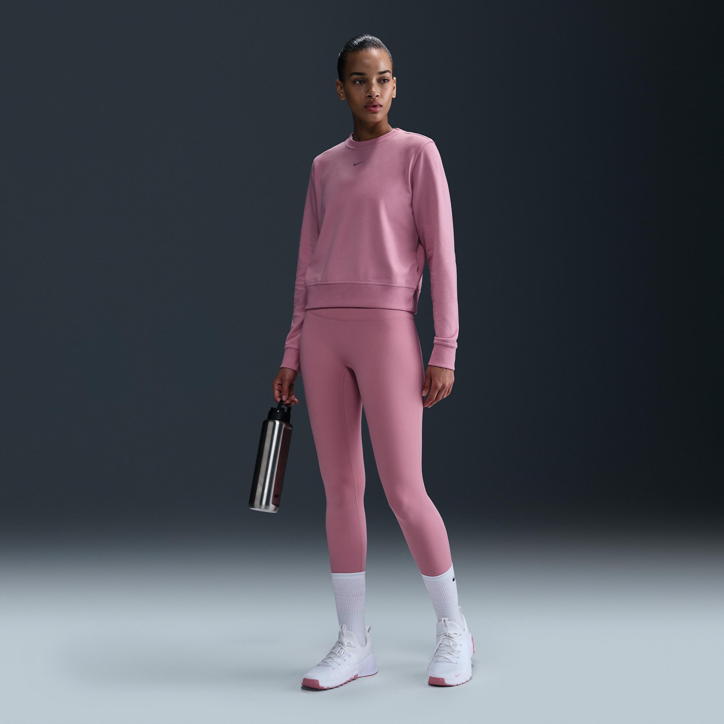 Nike Women's Dri-FIT One Crew-Neck French Terry Sweatshirt Product Image