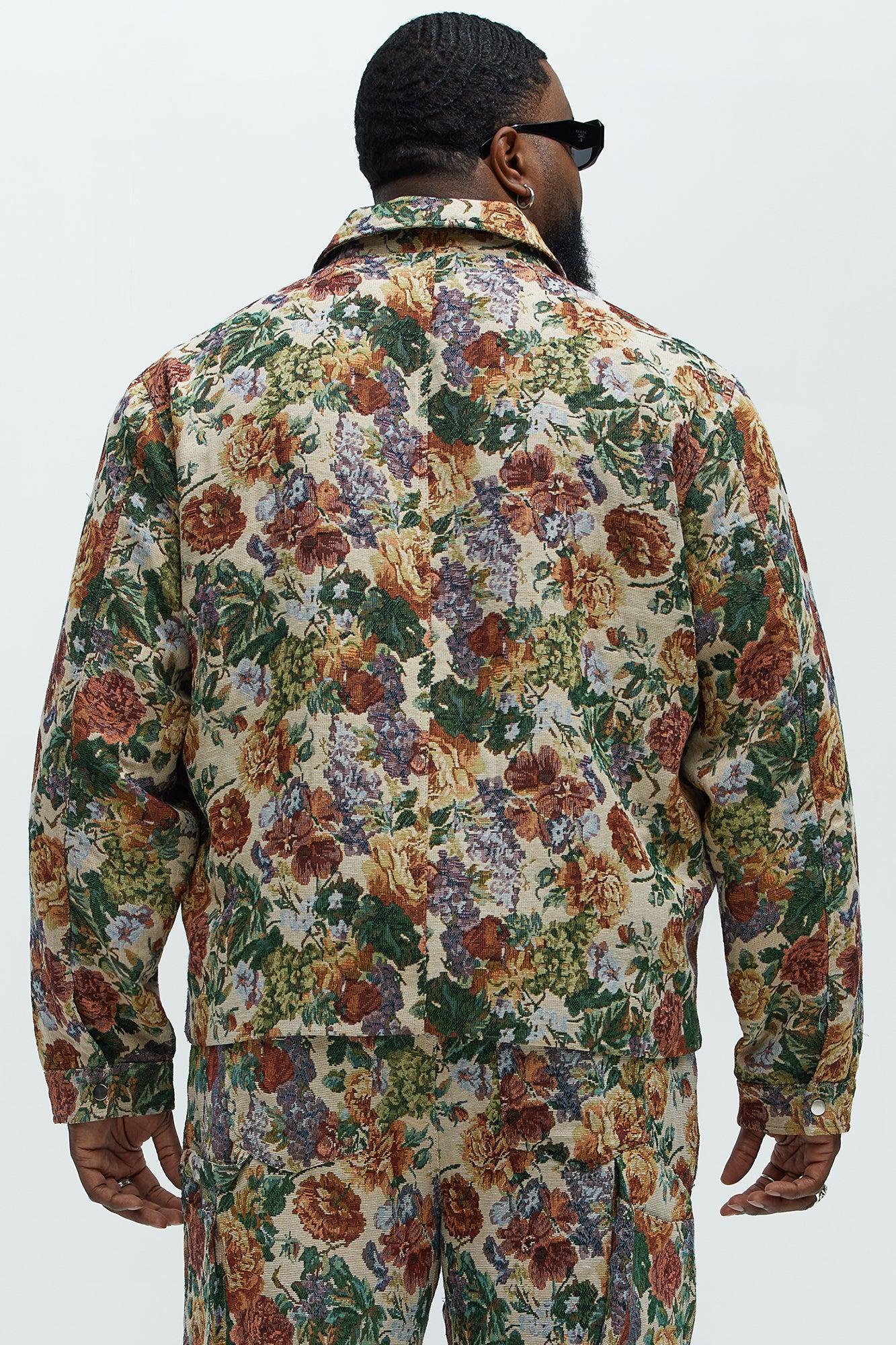 Bellevue Floral Tapestry Work Jacket - Green/combo Product Image