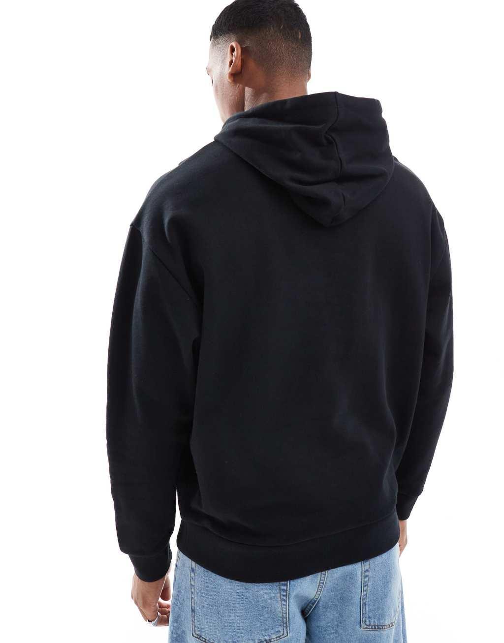 ASOS DESIGN essential oversized hoodie in black Product Image