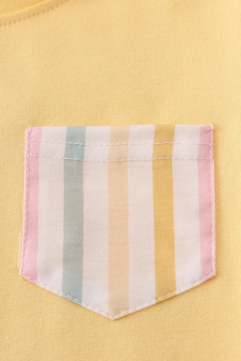 Blue farm embroidery gingham set Product Image