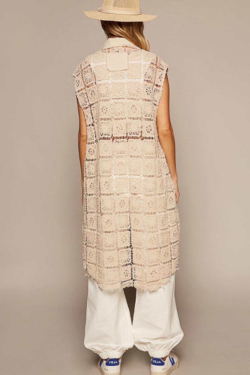 Sleeveless Button Down Top Product Image