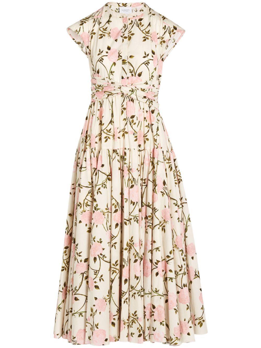 Rosier-print poplin dress Product Image