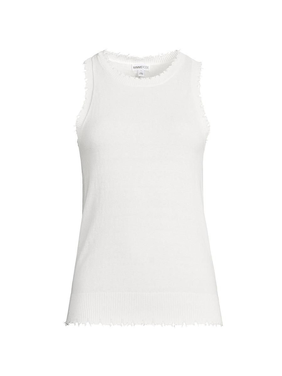 Womens Frayed Tank Top Product Image