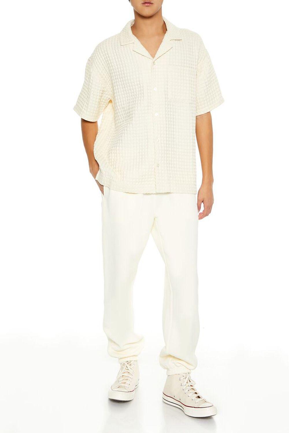 Waffle Knit Cuban Collar Shirt | Forever 21 Product Image