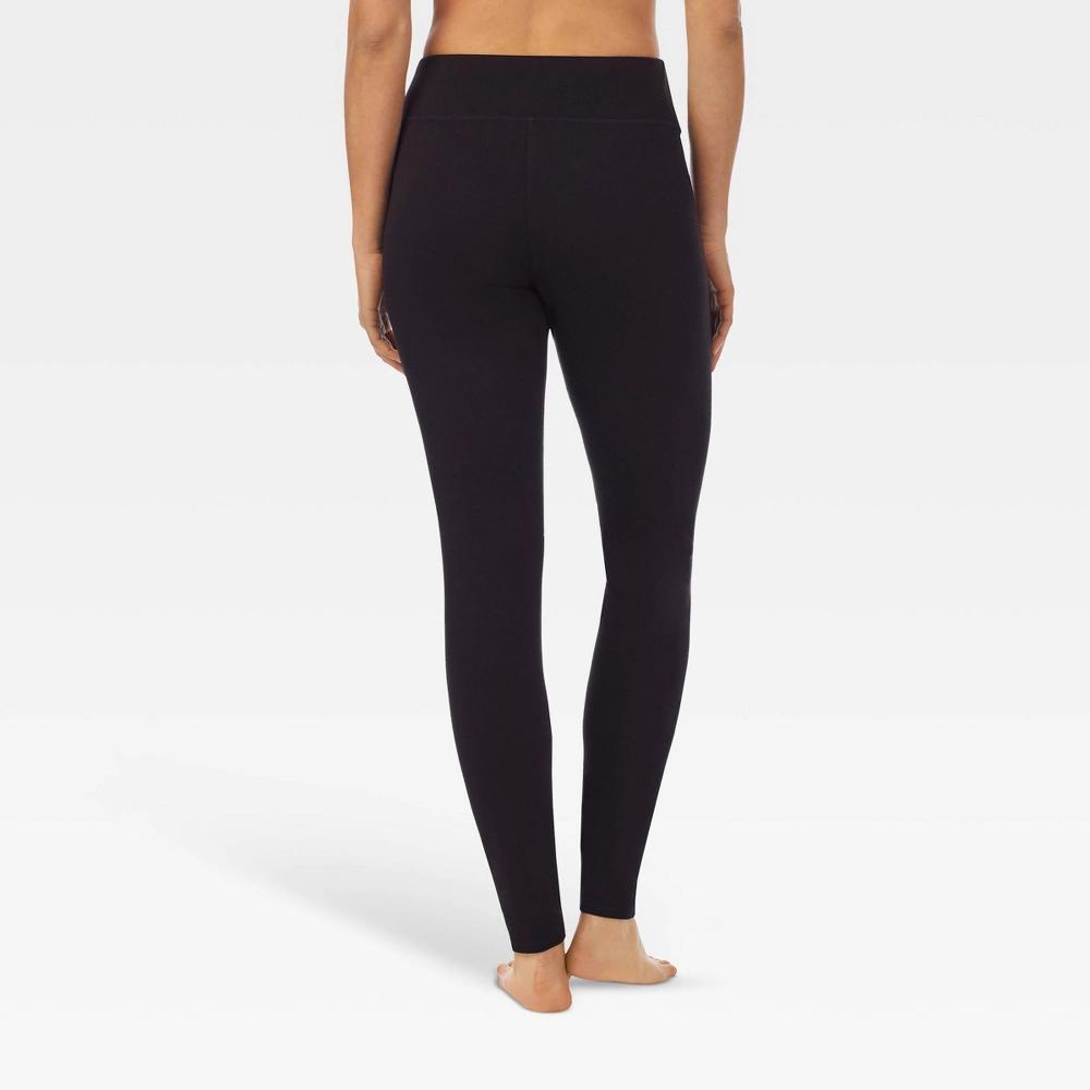 Warm Essentials by Cuddl Duds Women's Everyday Comfort High-Waist Thermal Leggings - Black Product Image