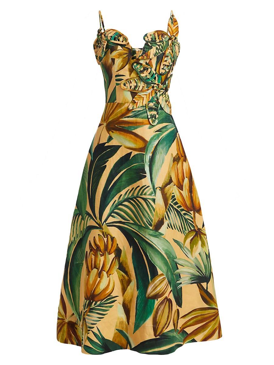 Womens Bananart Flowered Midi-Dress Product Image