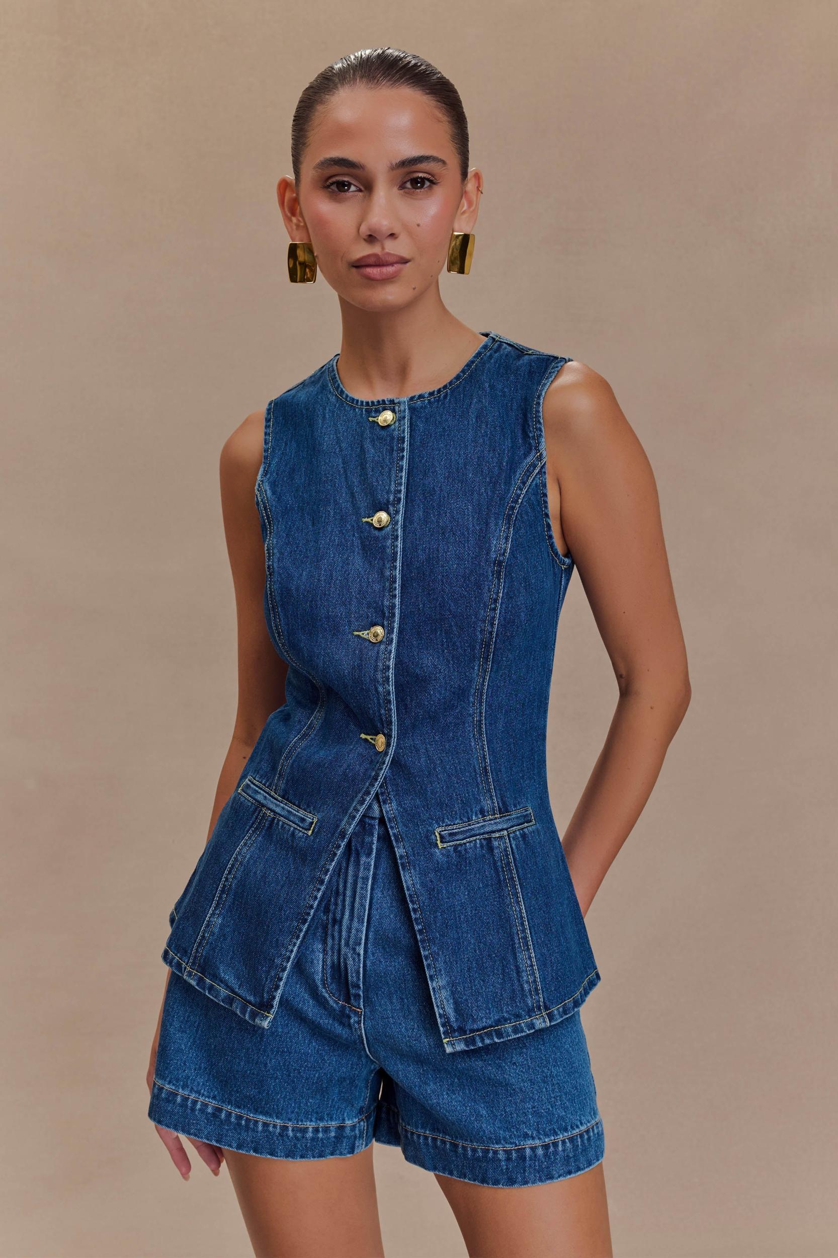 Abel Denim Shorts - Dark Blue Product Image