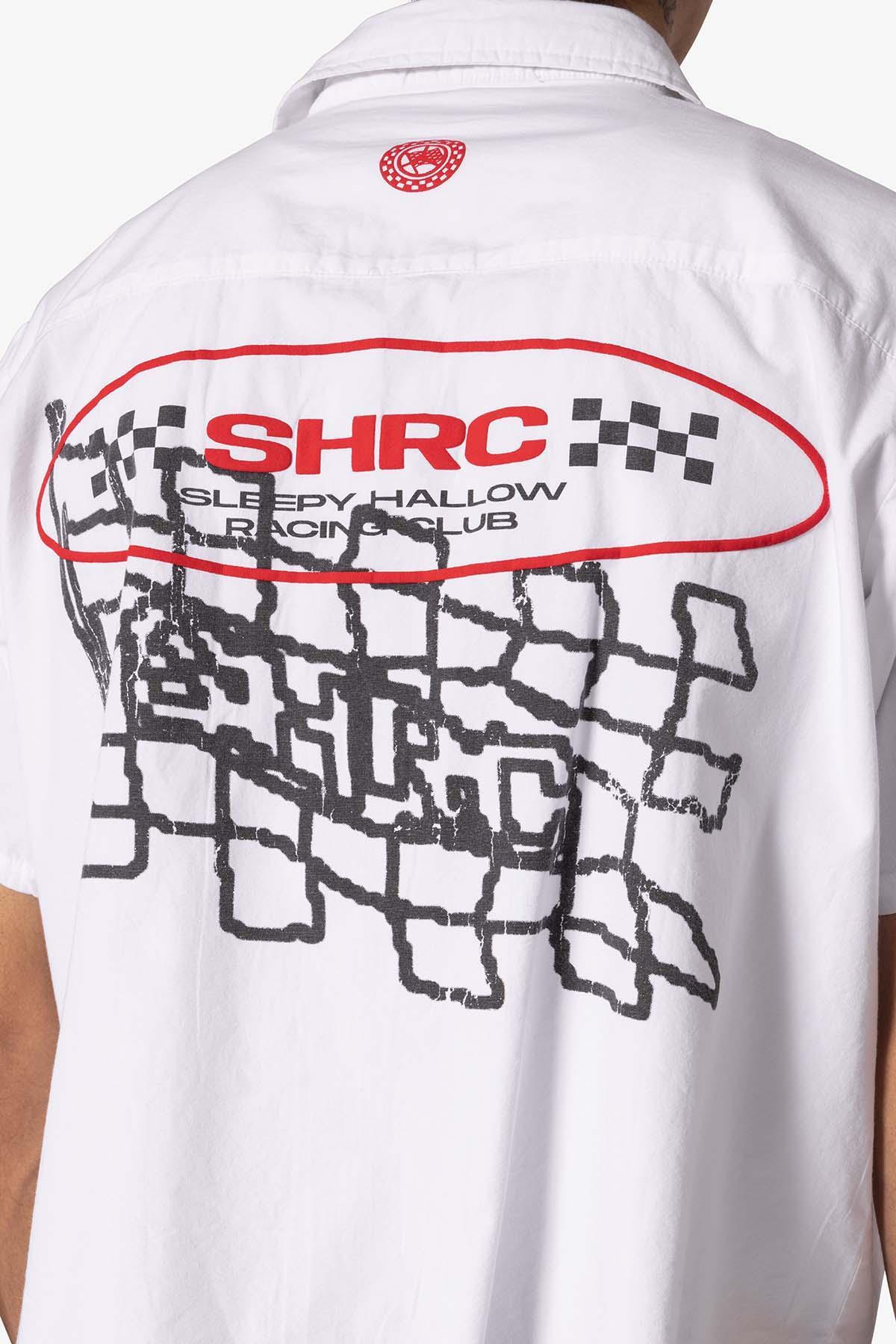 SHRC Checkered Flag Cropped Shirt - White Product Image
