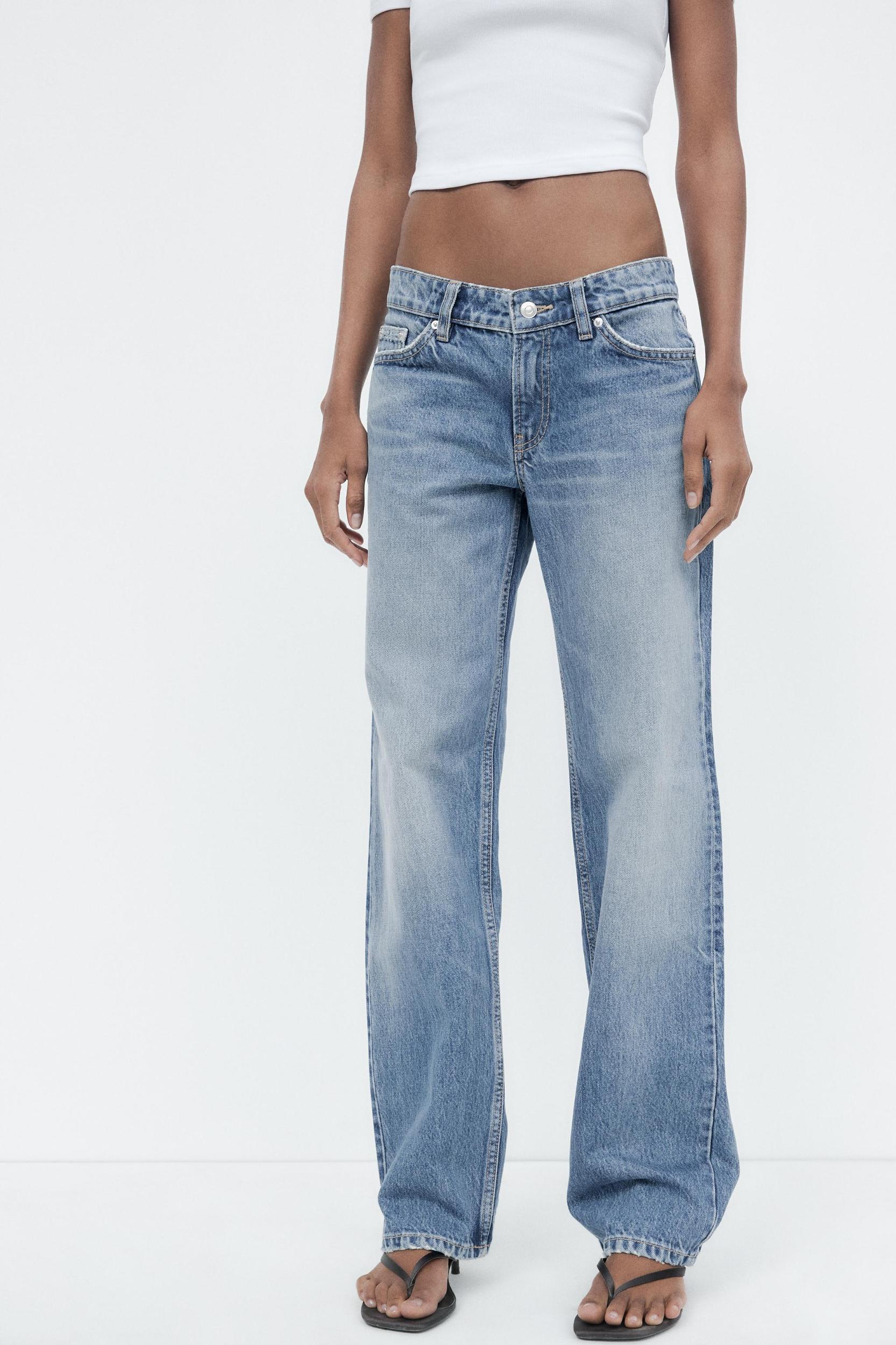 TRF LOW RISE STRAIGHT CUT JEANS Product Image