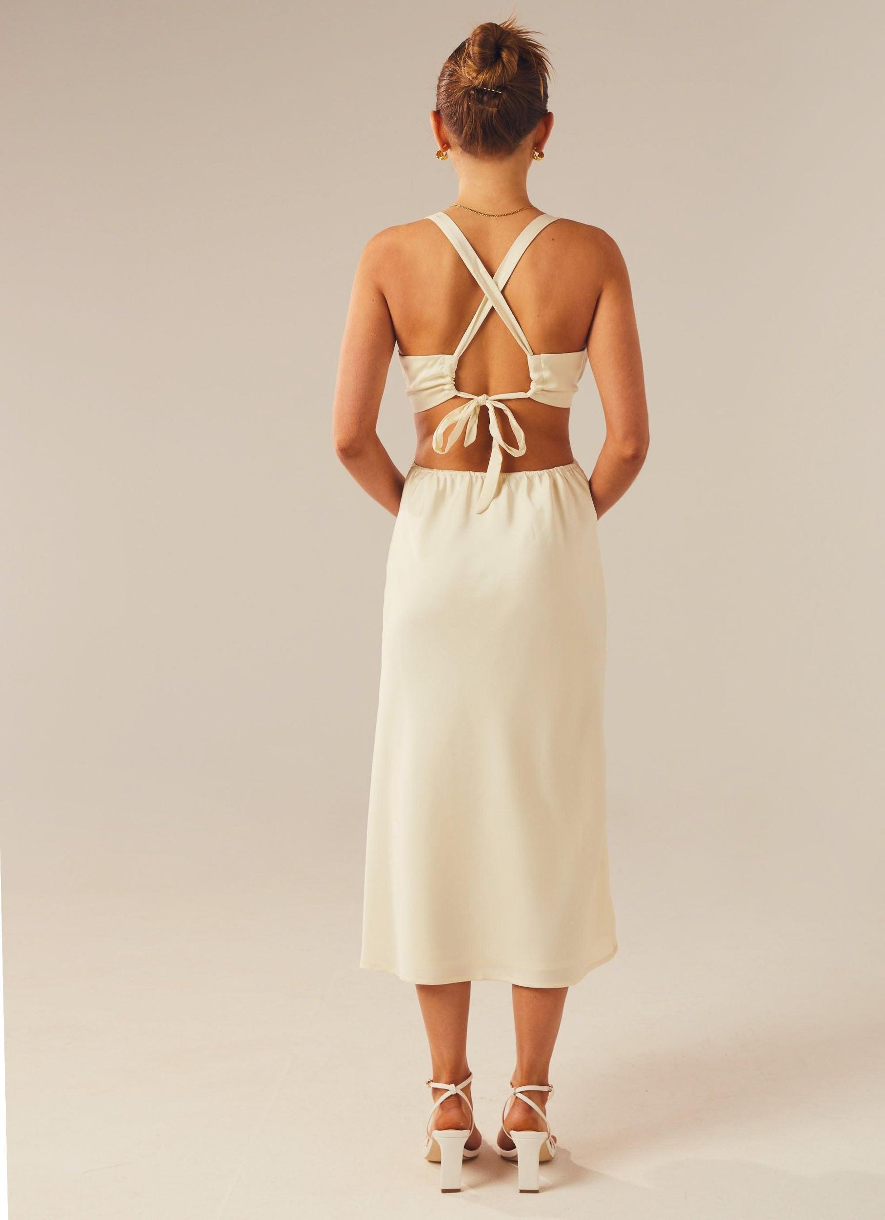 Avery Midi Dress - Ivory Product Image