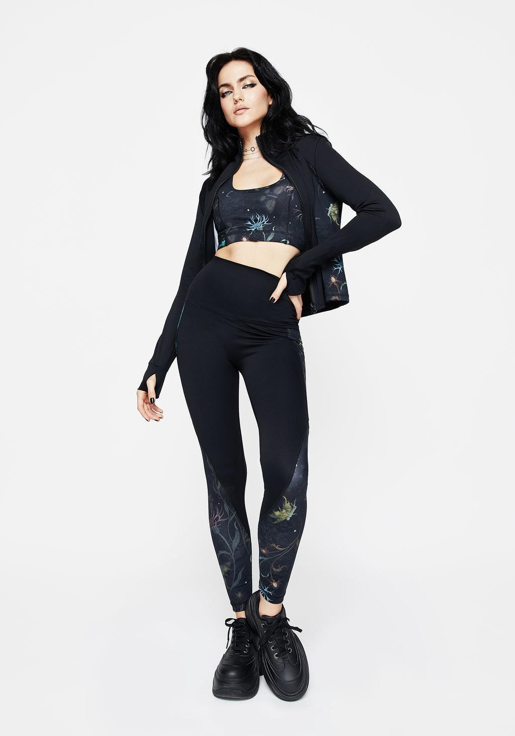 Rosanella Floral Fairy Print Athleisure Sports Jacket Product Image