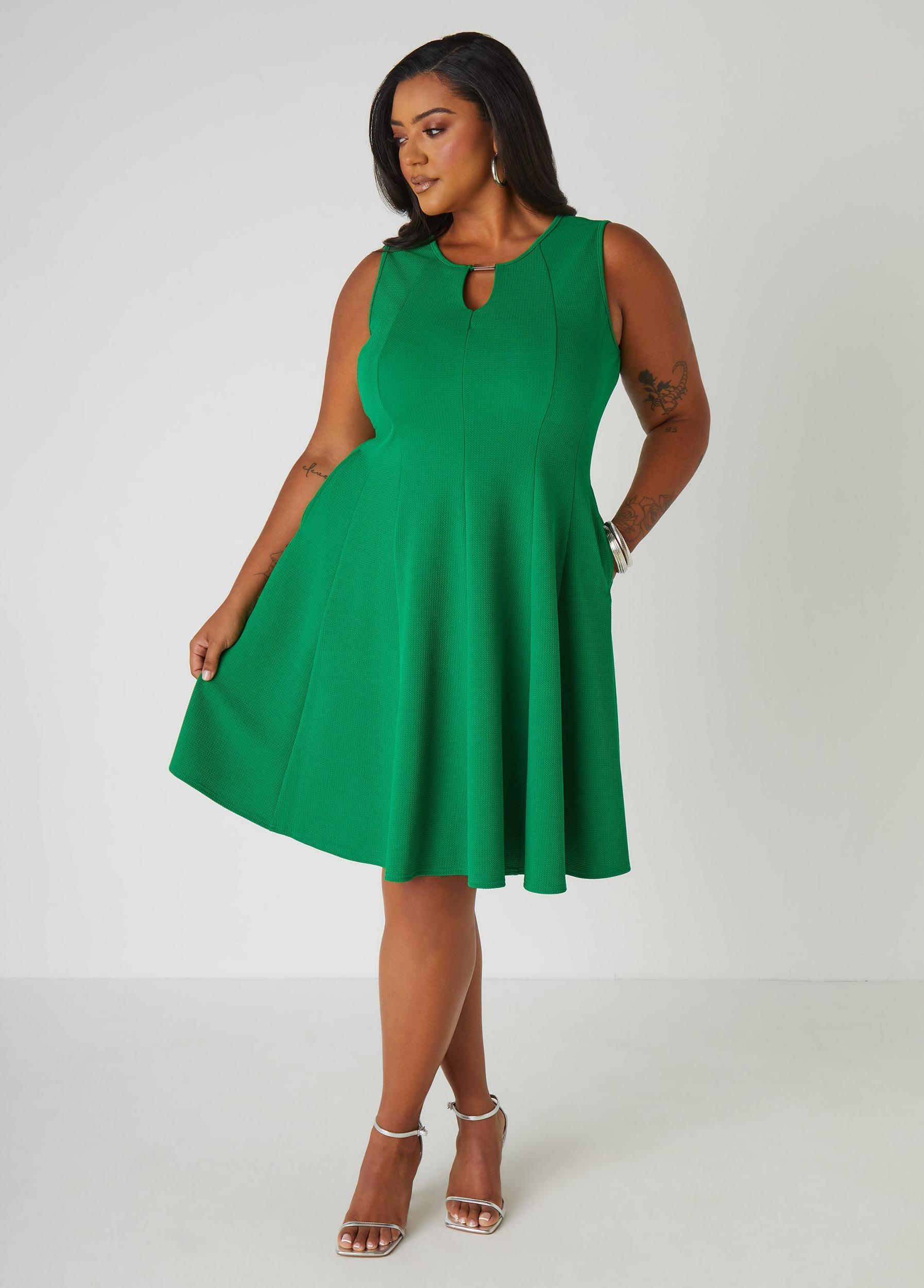 Textured Knit A Line Dress Product Image