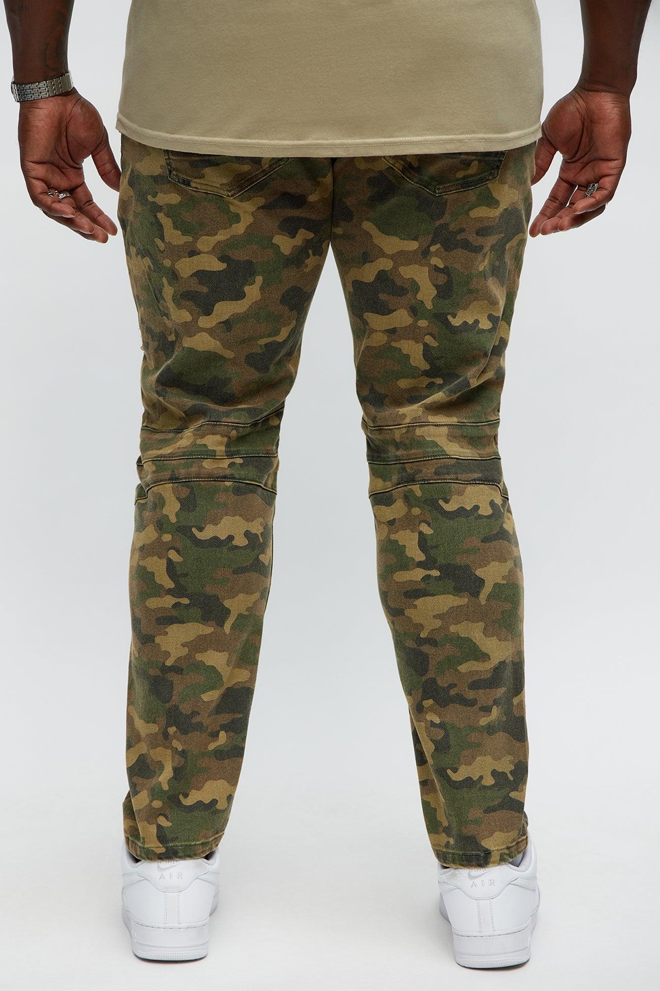 Filed Ready Camo Ripped Skinny Pants - Camouflage Product Image