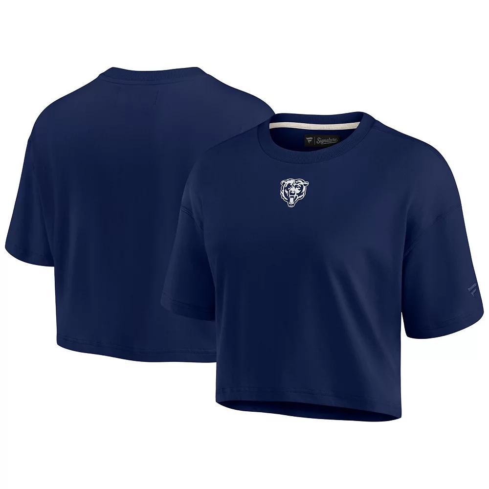 Women's Fanatics Signature Navy Denver Broncos Super Soft Short Sleeve Cropped T-Shirt, Size: XL, Blue Product Image