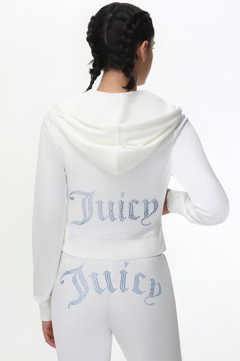 Technicolor Customizable Big Bling Velour Hoodie Product Image