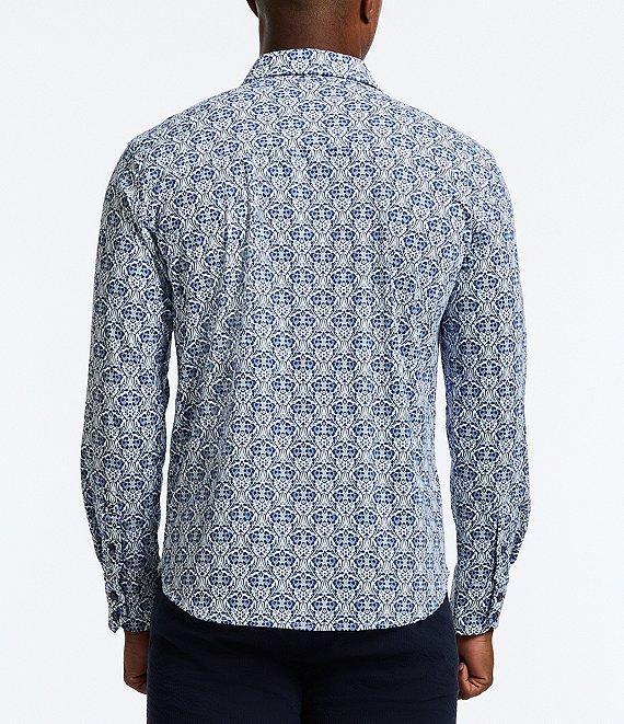 Robert Graham Comoros Stretch Knit Long Sleeve Woven Shirt Product Image