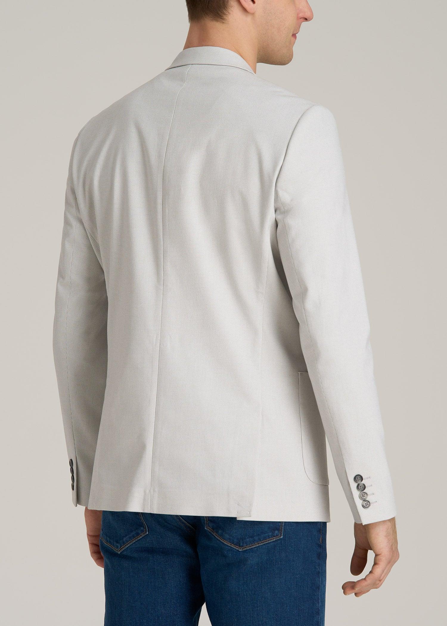 Men's Tall Core Blazer in Light Grey Houndstooth Product Image