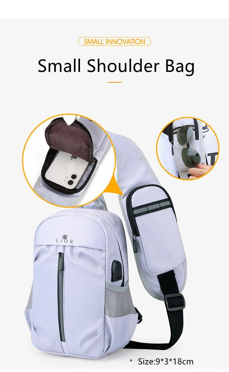 Lior USB Charging Port Multi Pocket Shoulder Bag Product Image