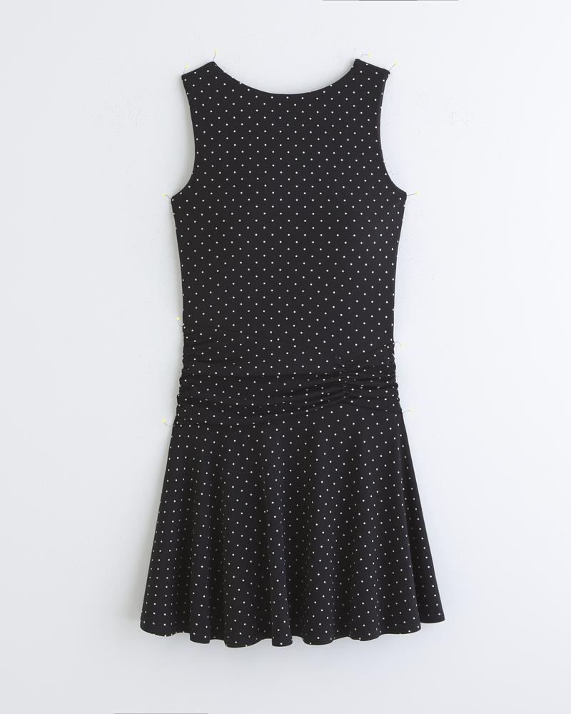 Bra-Free Ruched Knit Mini Dress Product Image
